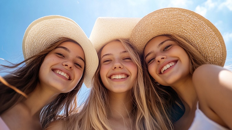 アメリカの女子大生、卒業写真