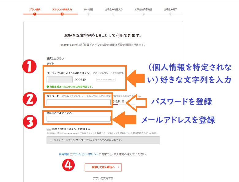 ロリポップ!、ライト、スタンダードプラン