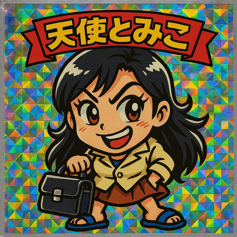 ChatGPT、ジブリ以外、ビックリマンシール風