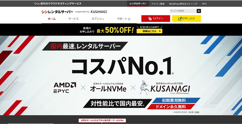 シンレンタルサーバー、キャンペーン、ワードプレス