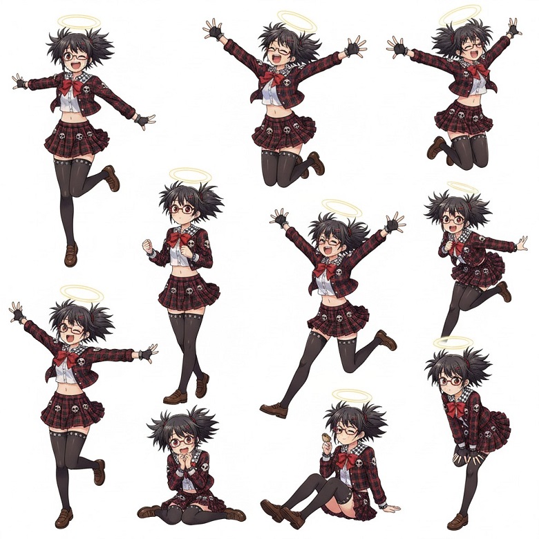 nano banannaで生成した女の子10ポーズ