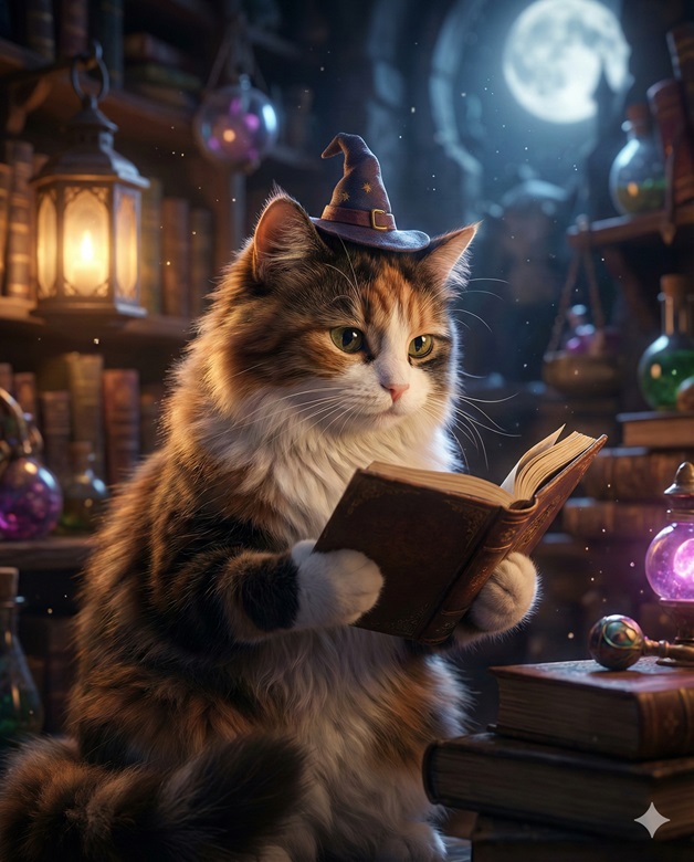 Nano Banana Proで作った魔法使いの猫